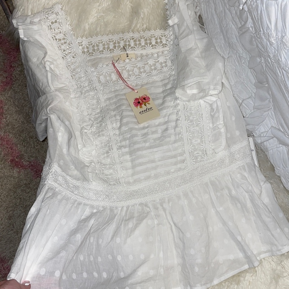 Entro White Short Sleeve Shirt